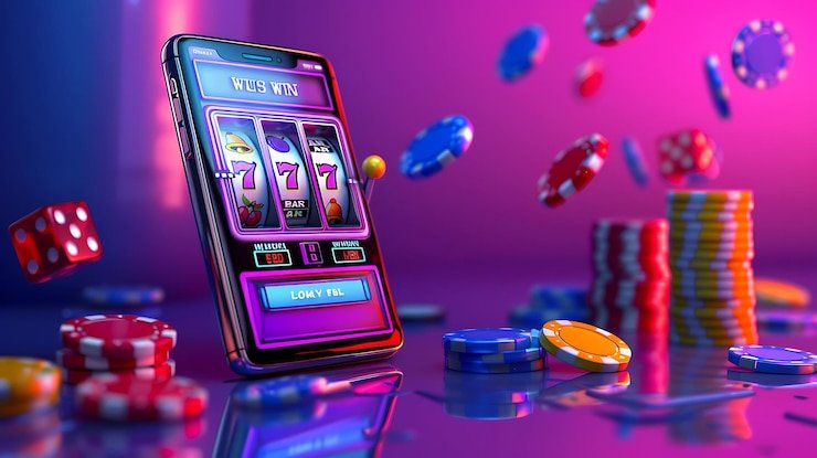 New slots and casino-style categories shown on a mobile screen